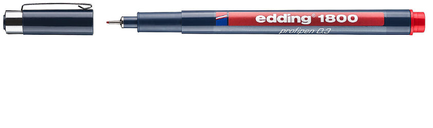 Edding 1800 Fineliner 0,35 mm – rot – wasserfest, dokumentenecht