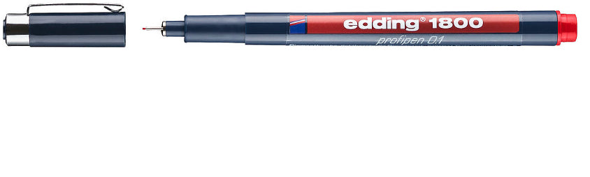 Edding 1800 Fineliner 0,25 mm – rot – wasserfest, dokumentenecht