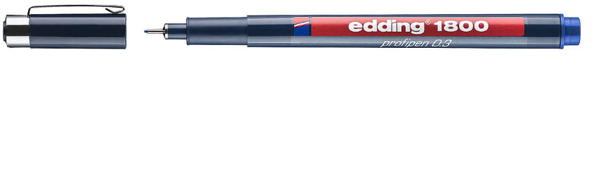 Edding Fineliner 0,35 mm – blau – wasserfest, dokumentenecht