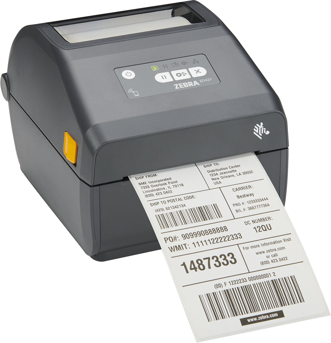 Zebra ZD421t – Etikettendrucker, Thermotransfer, USB, WLAN, Bluetooth, LAN, 300 dpi, 305 mm/s