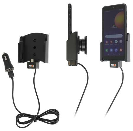 Brodit 721242 Kfz-Ladehalterung – Lüftungsschlitz – USB-A ×2 (QC 3,0; 3,0 A/2,4 A) – für Galaxy XCover 5