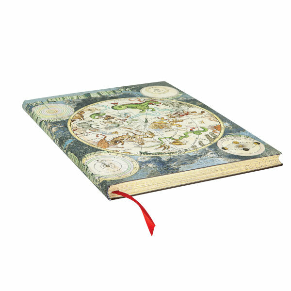 Paperblanks Flexis Notizbuch, 180 × 230 mm, liniert, Fadenheftung, 176 Seiten – Planisphäre