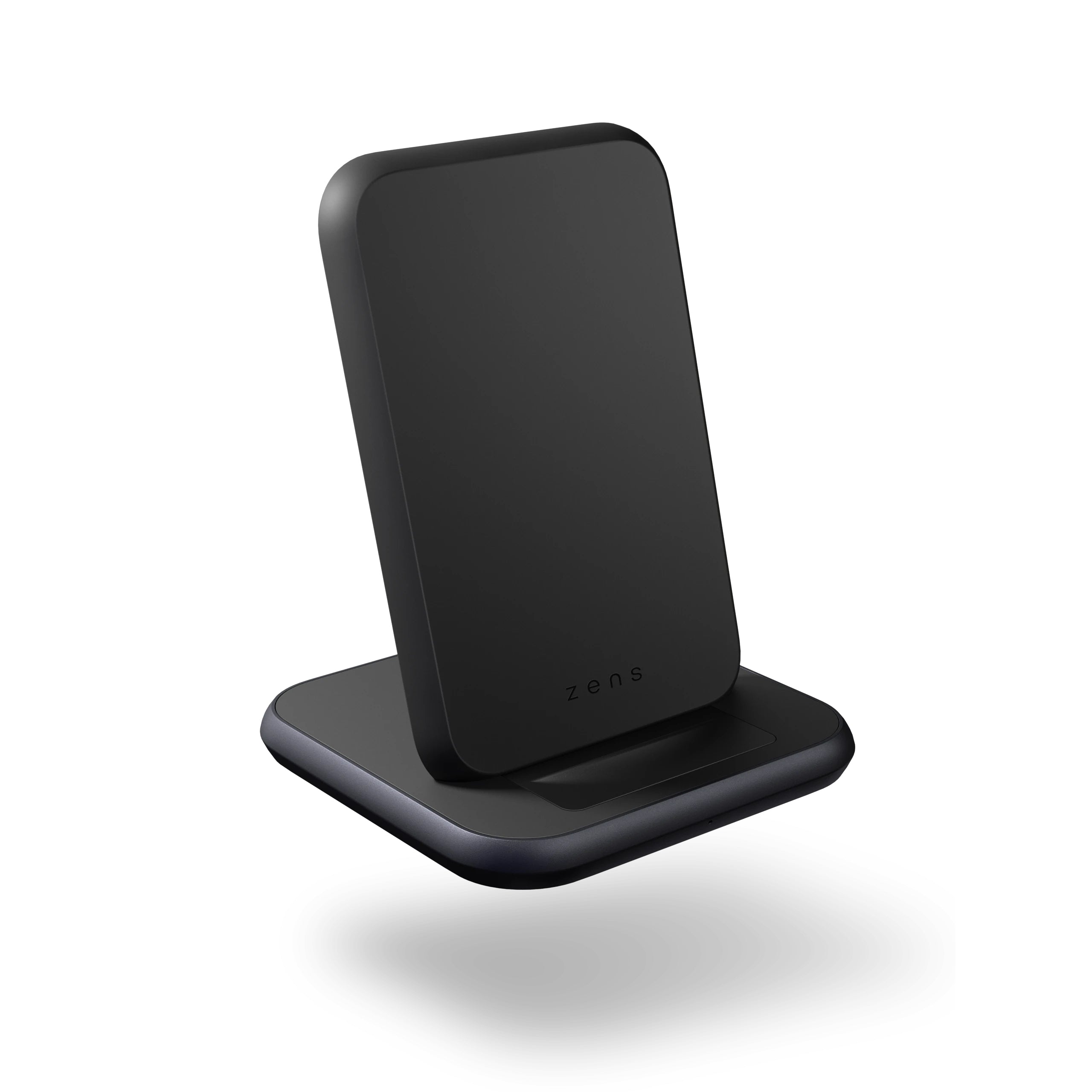 ZENS Alu 2-in-1 Ladeständer – Qi – 10 W – für Qi-kompatible Smartphones – Schwarz