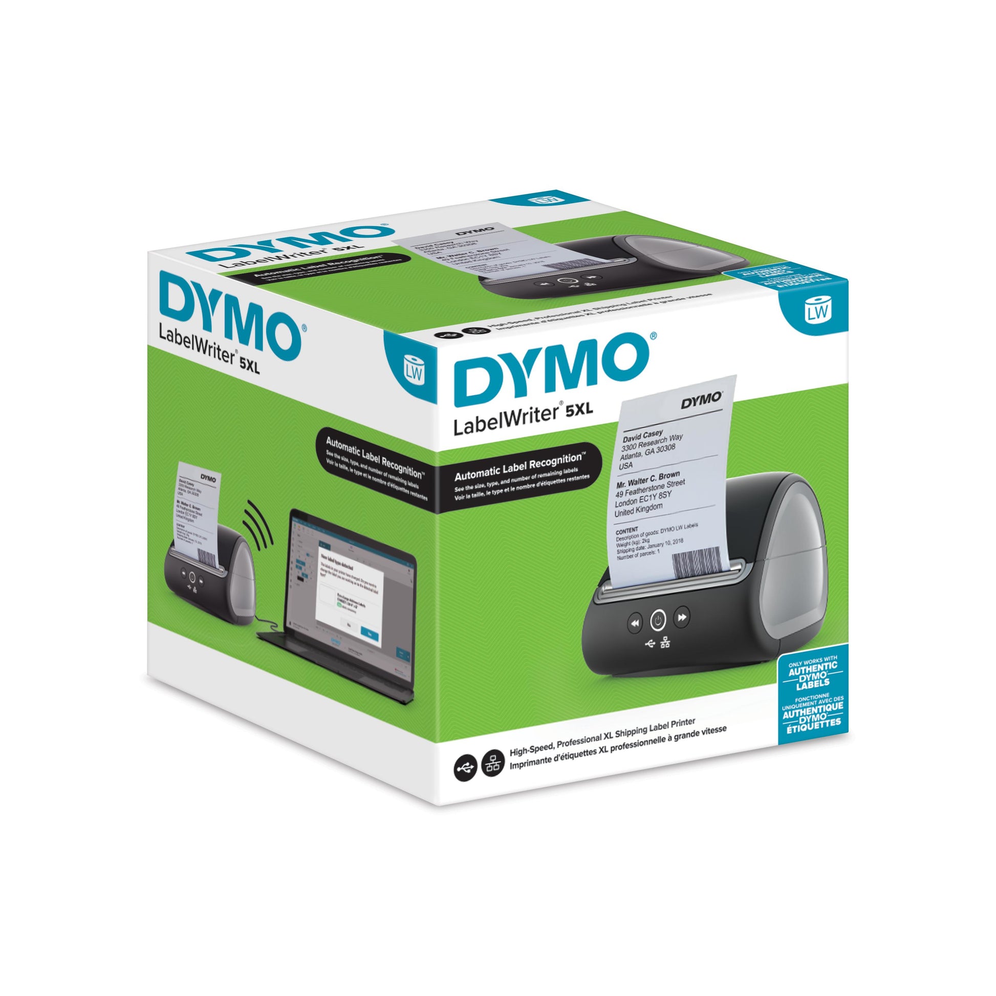 DYMO LabelWriter 5XL – Etikettendrucker, Thermodirekt, bis 106 mm, USB, 300 dpi