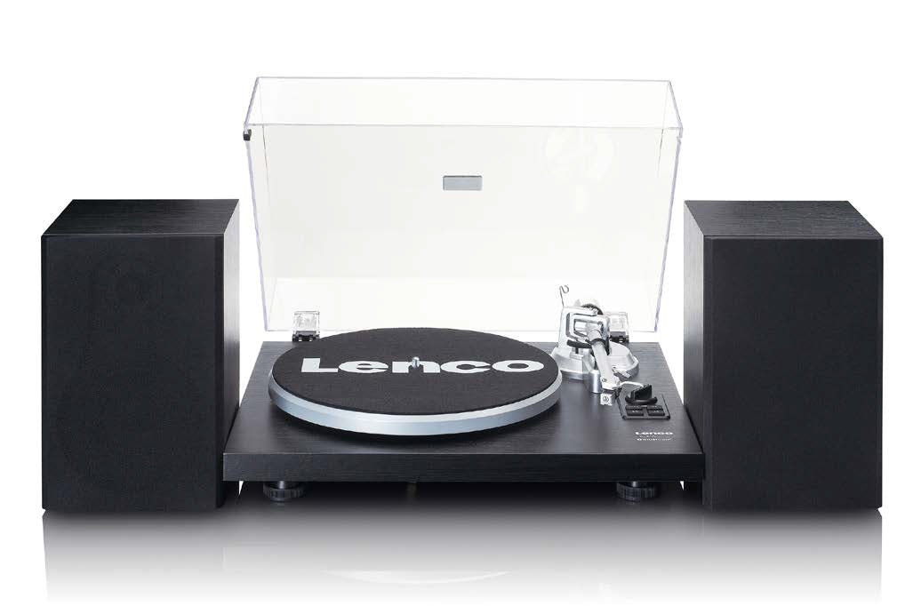 Lenco LS-500 – Plattenspieler (Riemenantrieb), Bluetooth, Phono-Vorverstärker, 33⅓/45 U/min – Schwarz