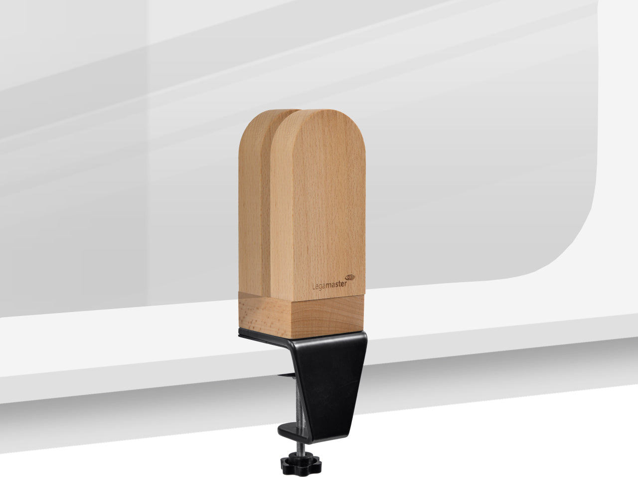 Legamaster Tischtrennwand ELEMENTS – 1200 × 600 mm, transparent, mit Klempen, für Tischplatten bis 48 mm
