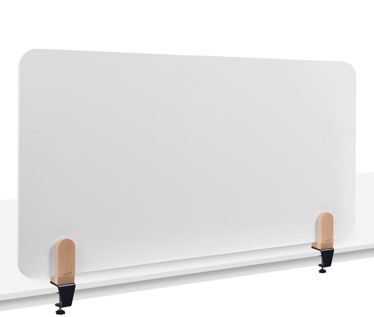 Legamaster Tischtrennwand ELEMENTS – 1200 × 600 mm, Stahl, Weiss, mit Klemmen, für Tischplatten bis 48 mm