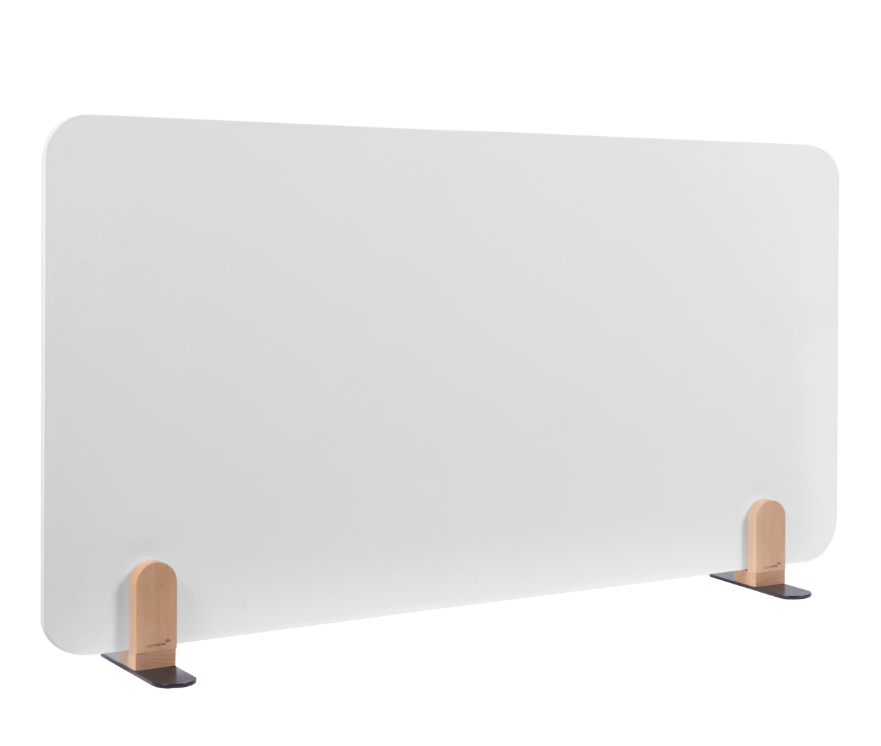Legamaster Tischtrennwand Elements – 1'200 × 600 mm, Whiteboard-Oberfläche, weiss, mit Halterungen, magnetisch