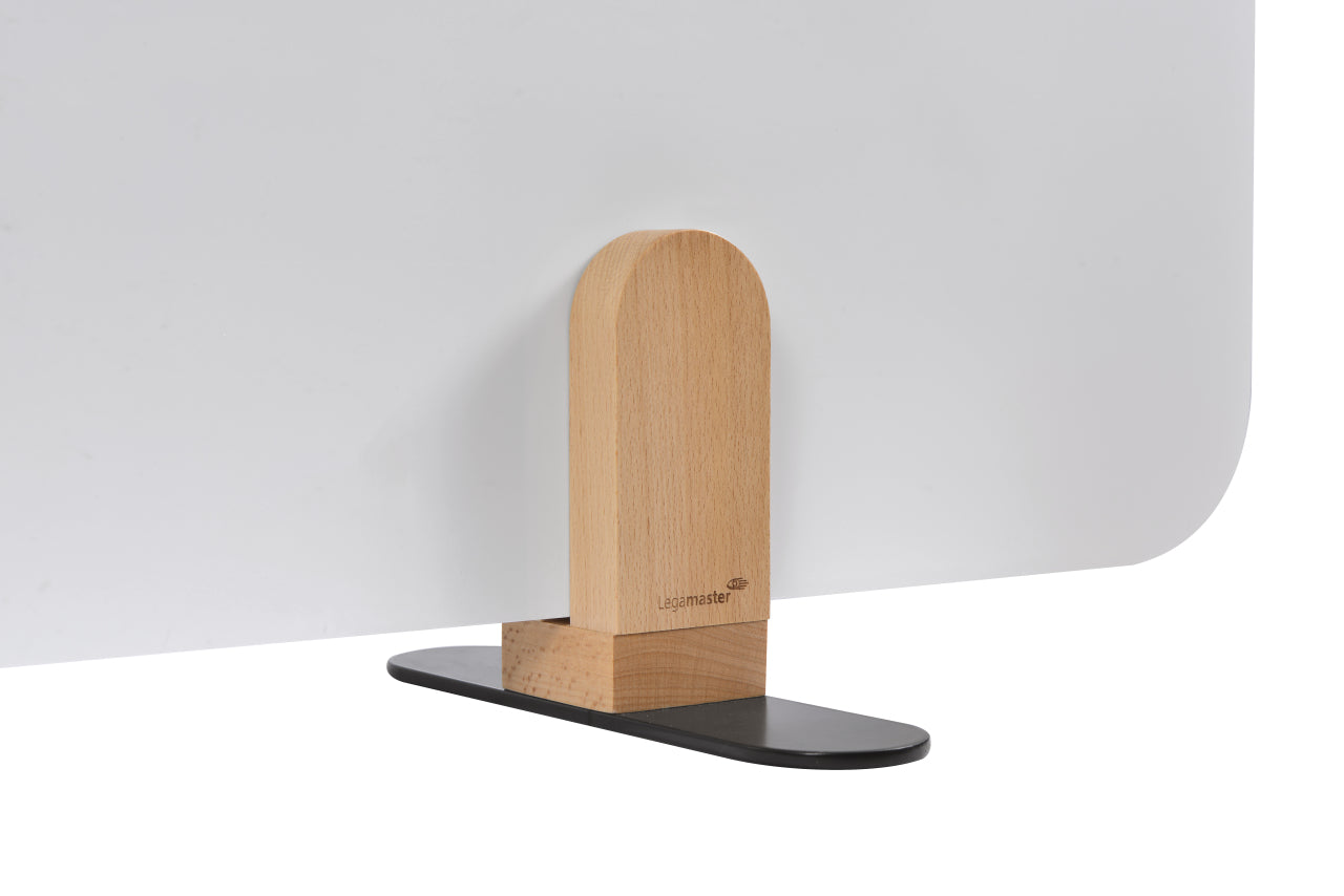Legamaster Tischtrennwand Elements – 1'200 × 600 mm, Whiteboard-Oberfläche, weiss, mit Halterungen, magnetisch