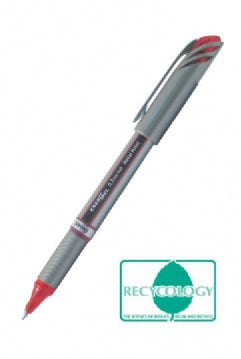 Pentel EnerGel Plus – Tintenroller, mit Kappe, 0,7 mm, Rot, für Linkshänder
