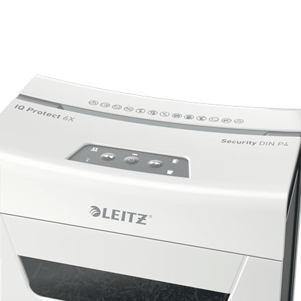 Leitz Aktenvernichter, DIN P-4, Partikelschnitt 4 × 28 mm, 6 Blatt, 10 l, A4