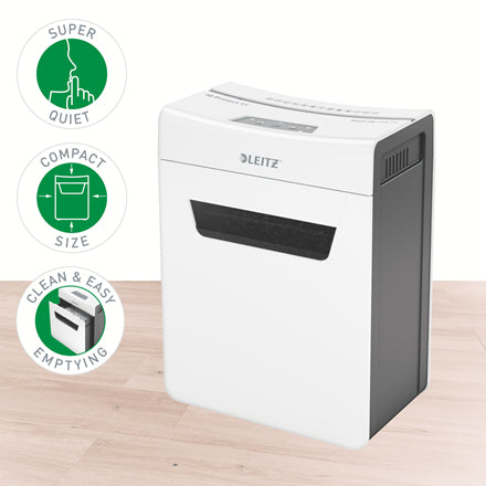 Leitz IQ 8X Protect Premium – Aktenvernichter, DIN P-4, Partikelschnitt 4 × 28 mm, 8 Blatt, 14 l, A4