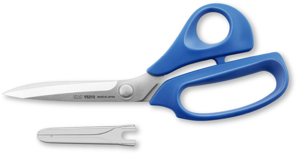 Kai Stoffschere 21,0 cm, für Rechts- und Linkshänder – Edelstahl – Blau