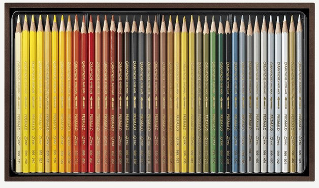 Caran d-Ache Caran d'Ache Prismalo Aquarellfarbstifte – 80 Farben, im Holzkoffer, Ø 3 mm, FSC
