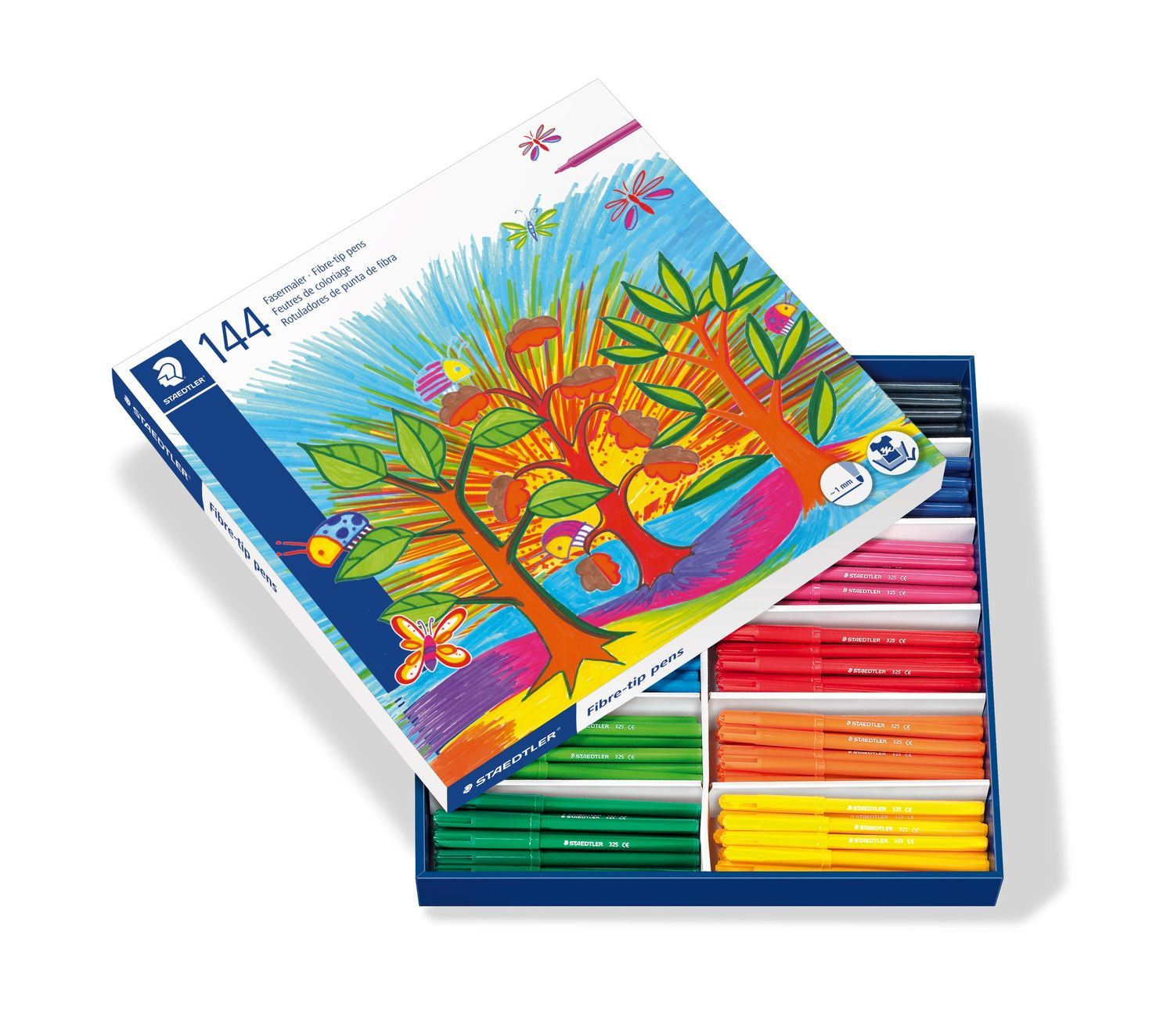 Staedtler Noris Filzstifte – Rundspitze, 1 mm, 144 Farben