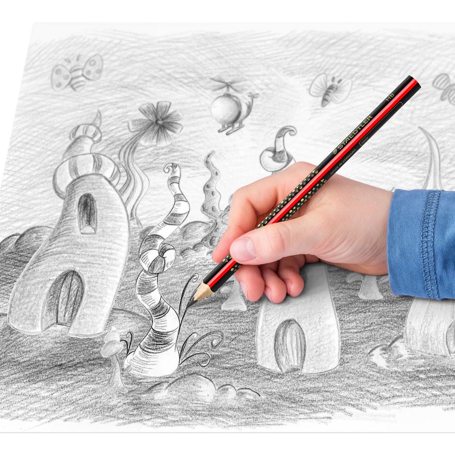 Staedtler Traditioneller Jumbo-Schreiblern-Bleistift HB, Dreikantig – 50er-Display