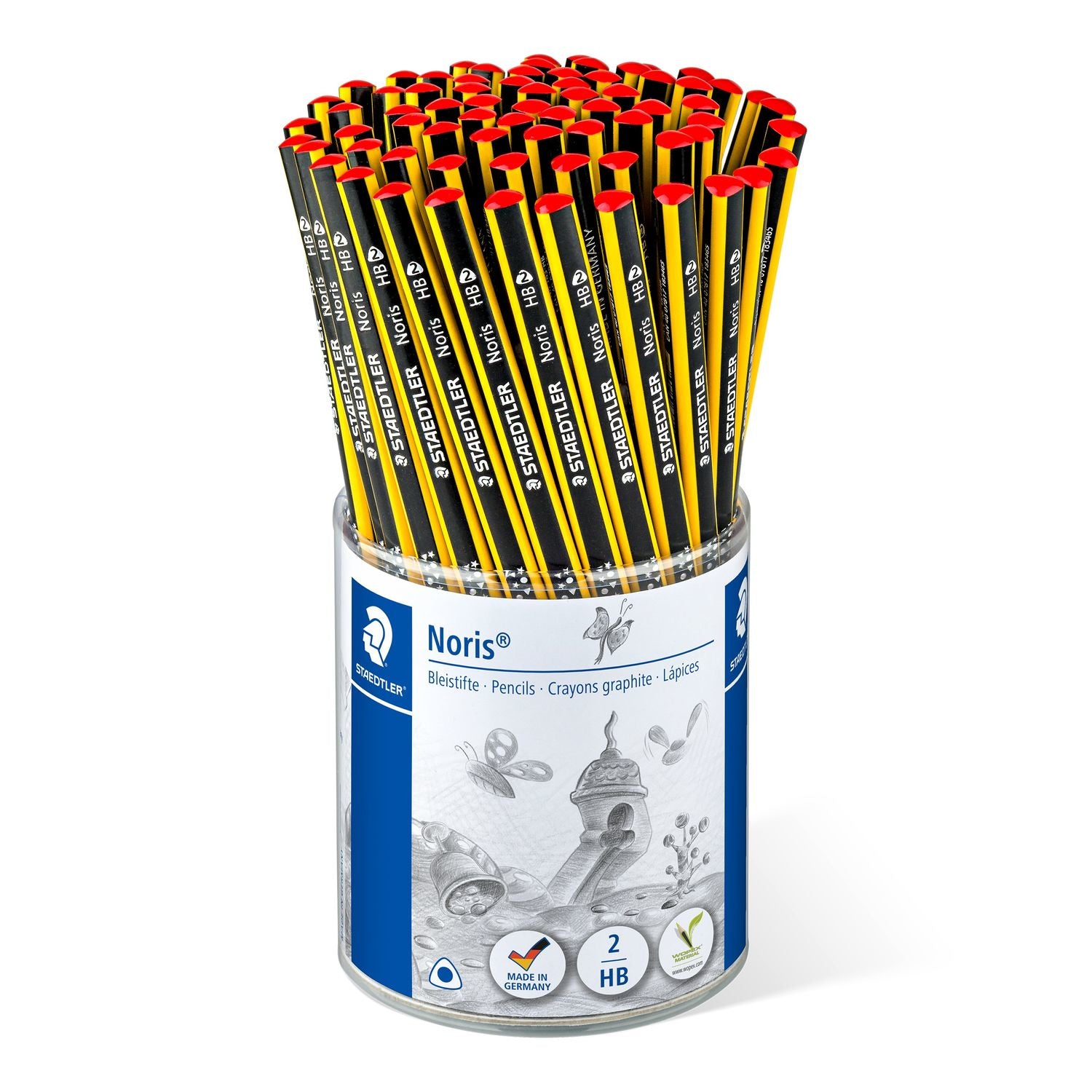 Staedtler Noris Bleistifte HB, dreieckig – 72er-Display