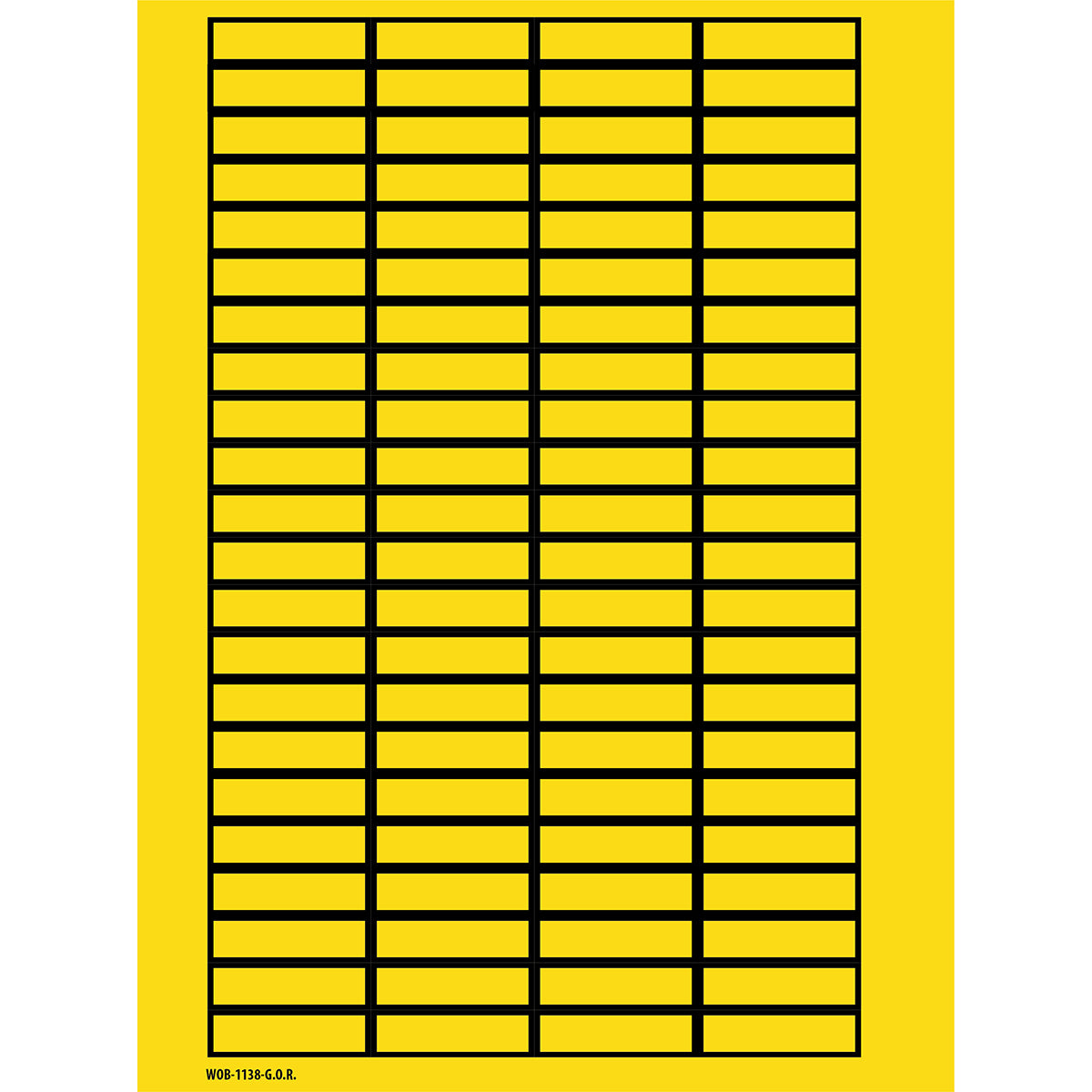 Brady Haftetiketten – rechteckig 38 × 11 mm, Vinyl, Gelb, 2'000 Stk.