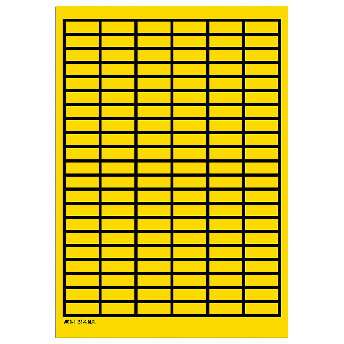 Brady Haftetiketten – rechteckig 28 × 11 mm, Vinyl, matt, gelb/schwarz, 3'150 Stk.