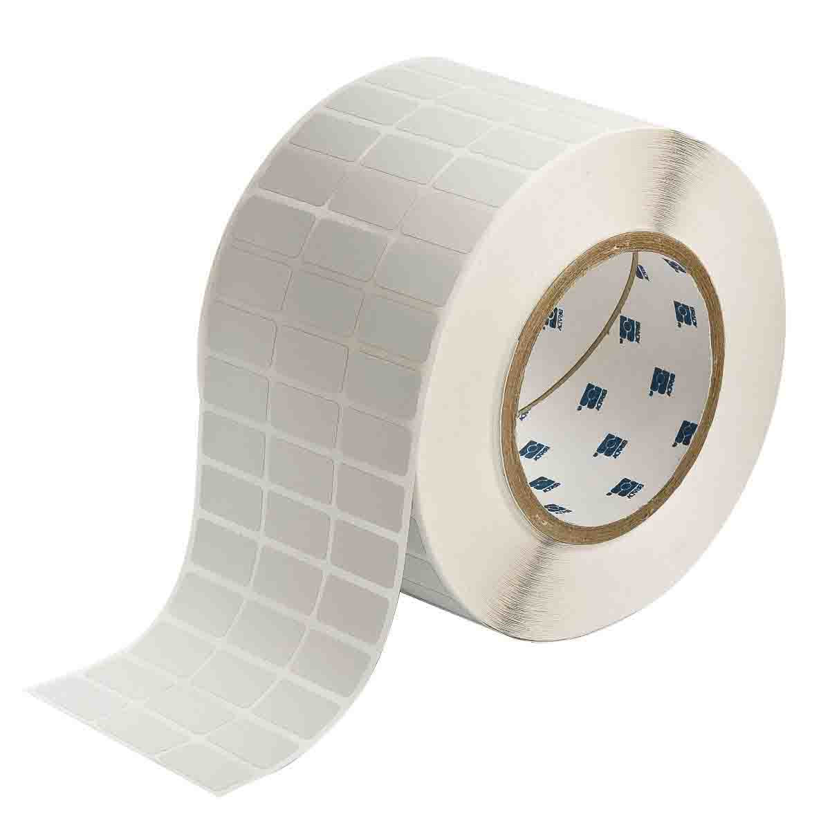 Brady THT-5-486-10 – Etiketten (Rolle) 25 × 13 mm – Polyester, matt, grau – permanent haftend – Thermotransfer