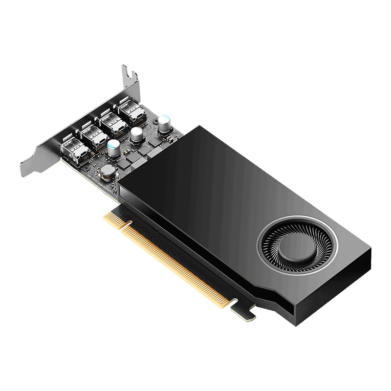 PNY RTX A1000 LP – PCIe Grafikkarte – 8 GB GDDR6, 4×mini-DP, PCIe 4.0, Aktiv, 50 W