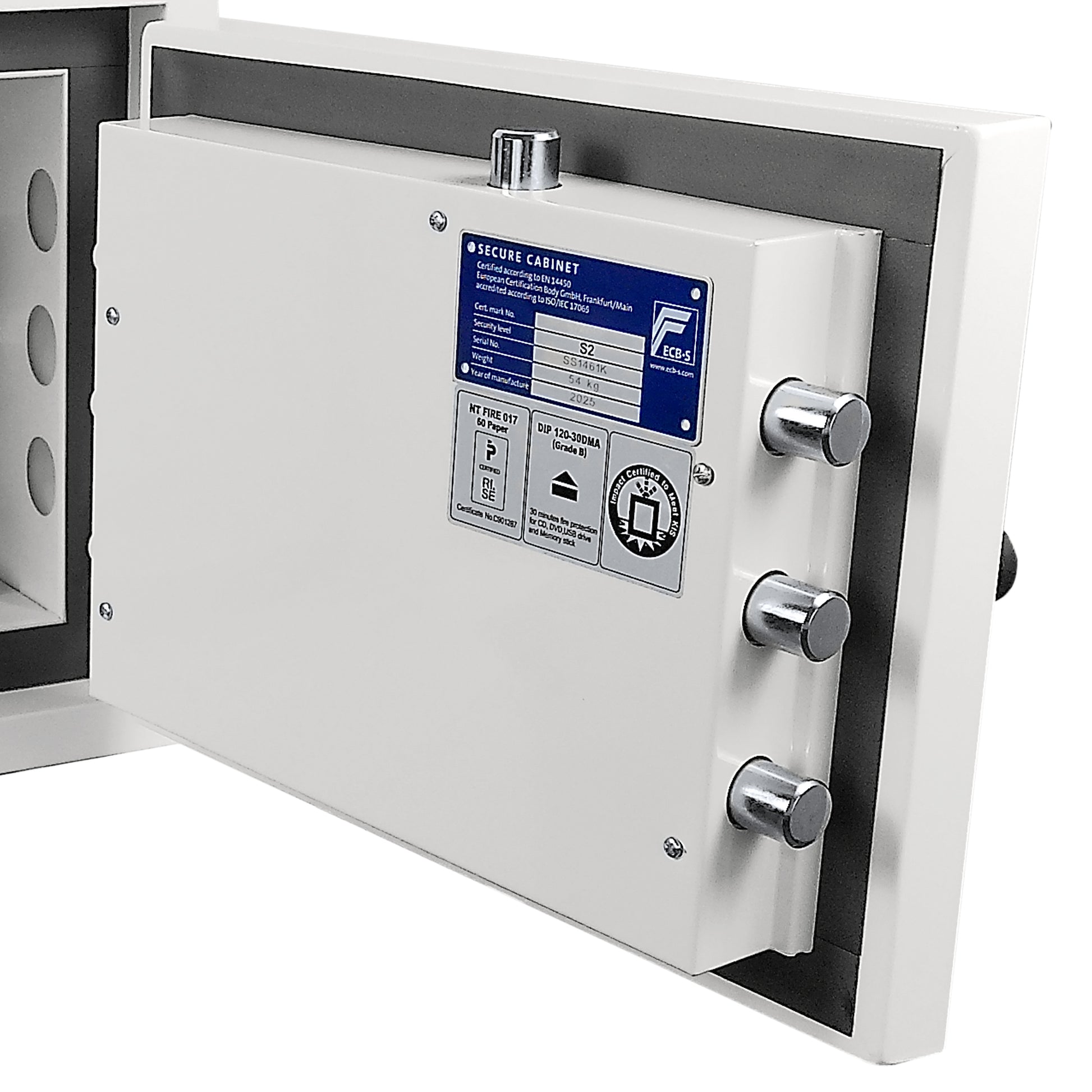 Phoenix Safe Co. Phoenix Tresor Fortress Pro SS1461K – Schlüsselschloss – 23 l – 60 Minuten Feuerschutz – Bodenmontage – Weiss