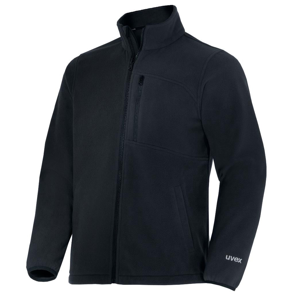Uvex Fleecejacke suXXeed craft – L – Schwarz, Fleece, 260 g/m², Reissverschluss