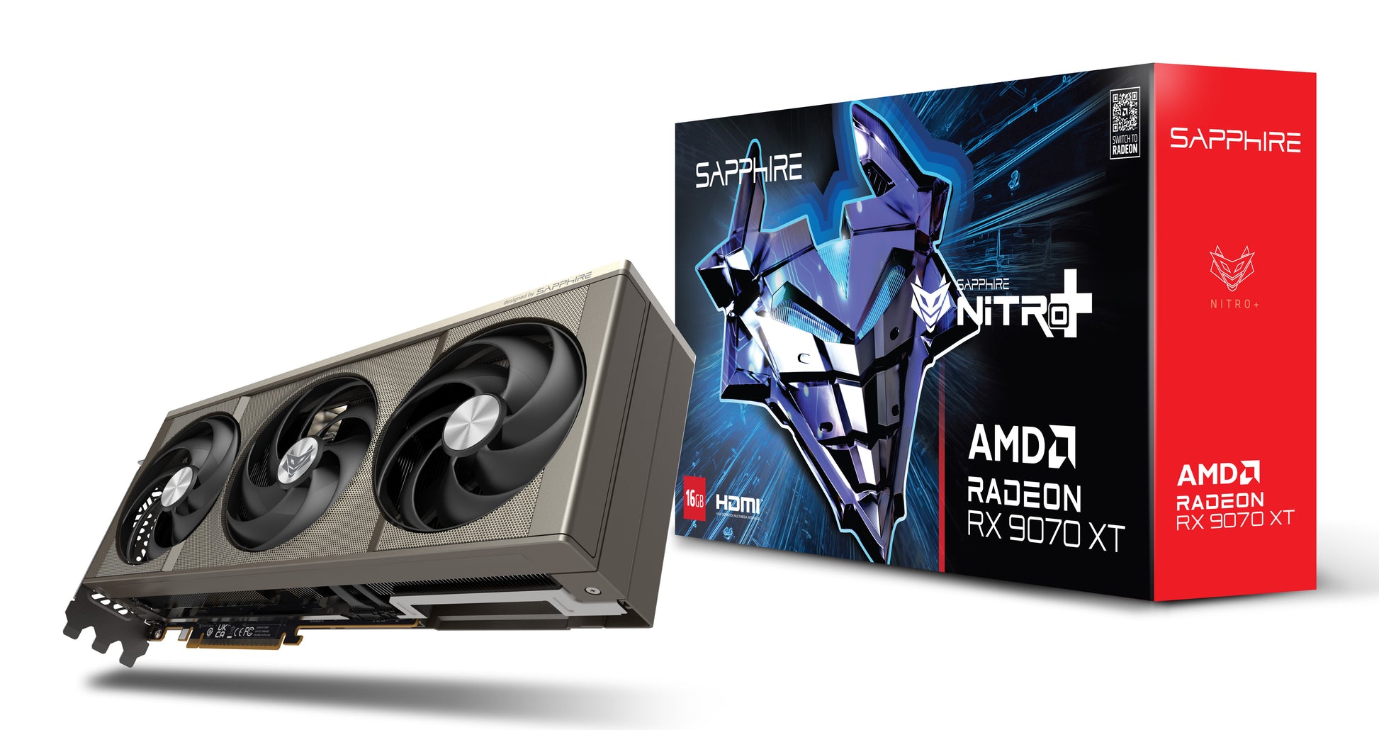 Sapphire NITRO+ Radeon RX 9070 XT 16GB – PCIe Grafikkarte – 2×HDMI, 2×DP, PCIe 5.0, TDP 330 W