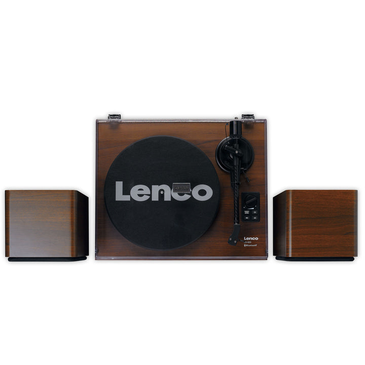 Lenco LS-600WA – Plattenspieler (Riemenantrieb, manuell), Bluetooth, Phono-Vorverstärker, 33⅓/45 U/min – Holz/Schwarz