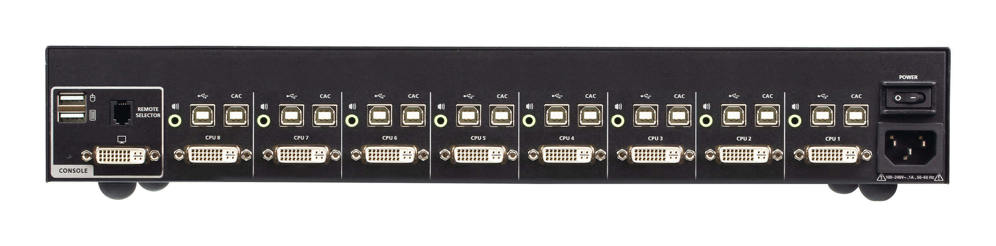 ATEN CS1188D4C – KVM-Switch – 8-Port, DVI – 3840 × 2160 @ 30 Hz, Audio