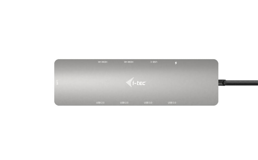 i-tec Metal Nano Dockingstation – USB-C, 2× HDMI, 4× USB-A, 100 W PD, GbE, für Windows/Mac/ChromeOS