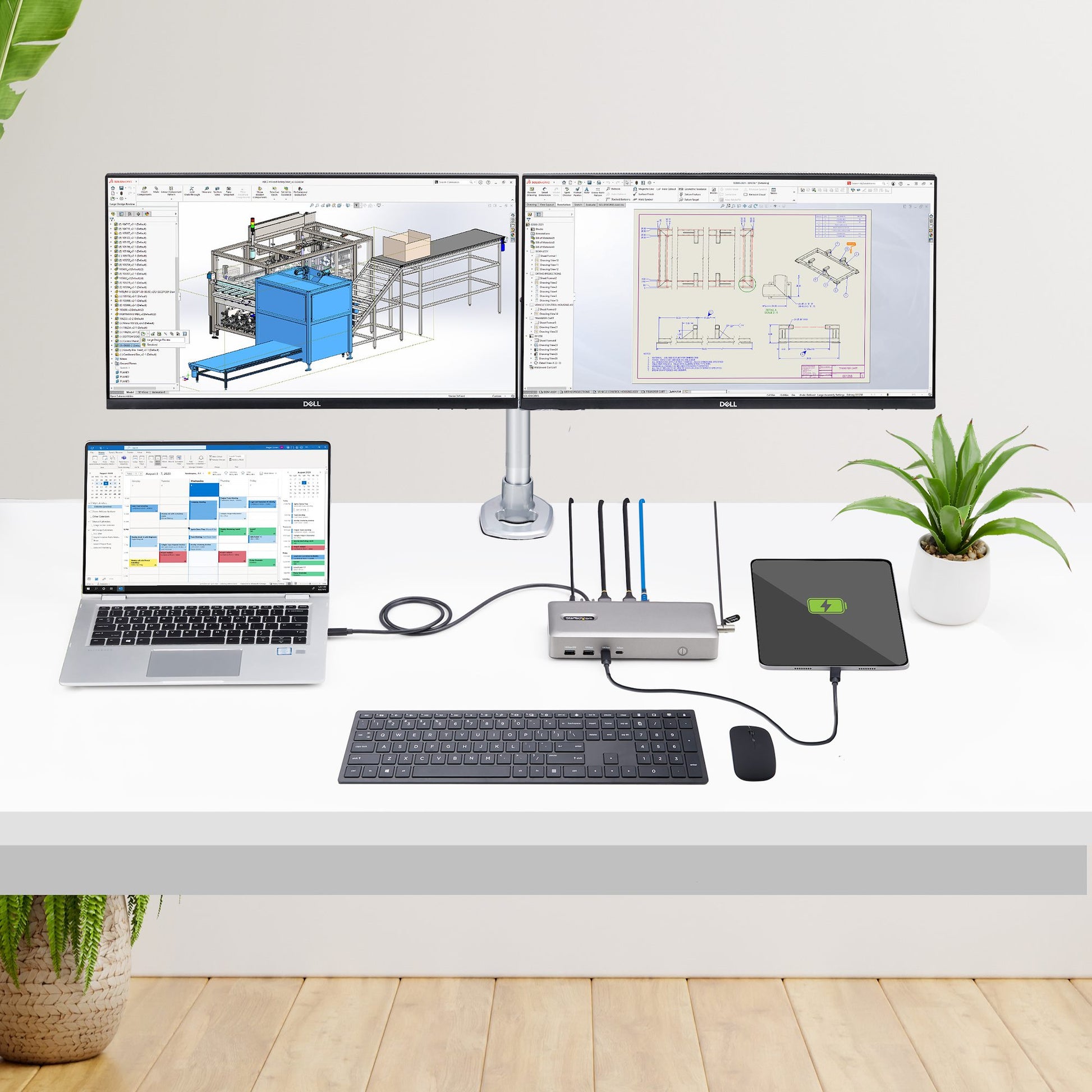 StarTech.com Dockingstation – USB4, 2× HDMI, 3× USB-A, 2× USB-C, 100 W PD, 2,5GbE, für Windows/ChromeOS