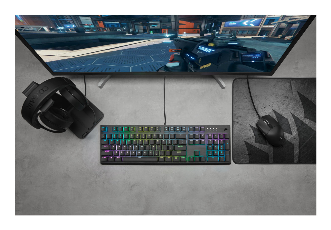 Corsair KATAR PRO XT Gaming-Maus – kabelgebunden, USB-A, 18'000 dpi, 6 Tasten, beidhändig, schwarz