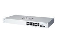 Cisco CBS220-16P-2G – Managed Switch – 16×GbE, 2×SFP, L2, PoE+ 130 W, 1U