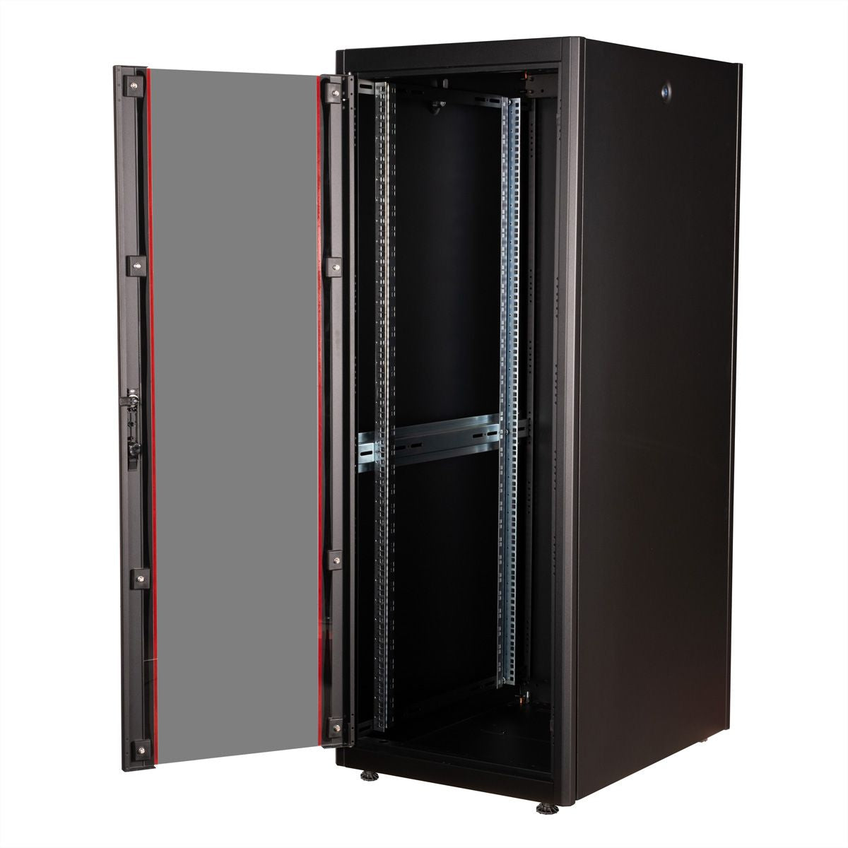 ROLINE Basic – 19" Netzwerkschrank 32U, IP20, abschliessbar, 600 × 800 × 1560 mm, schwarz, Stahl
