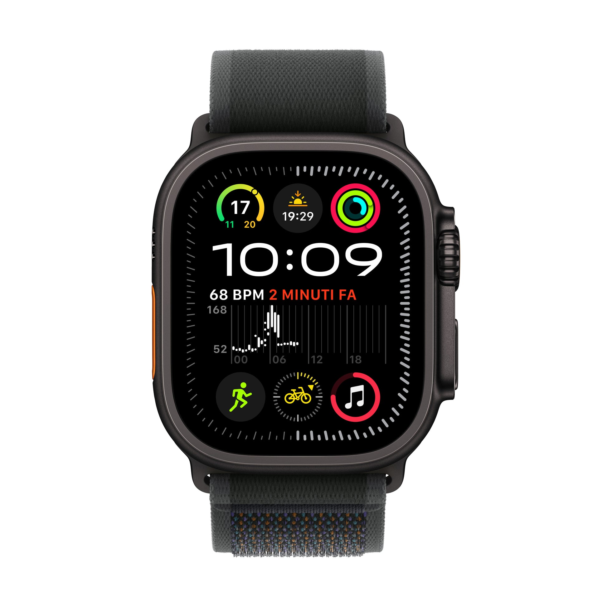 Apple Watch Ultra 2 (2024) – Smartwatch – 49 mm, LTE, OLED, Saphirglas, 100 m, Schwarz Titanium, Bandgrösse S/M