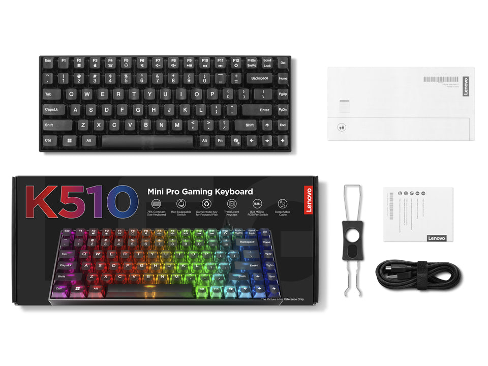Lenovo Legion K510 Mini Pro – Gaming-Tastatur 75% – mechanisch, RGB – kabelgebunden (USB-A) – QWERTY (US-INT)