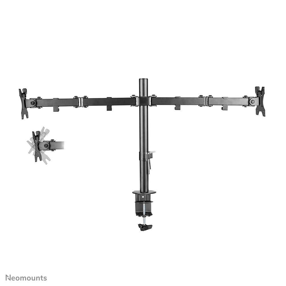 Neomounts FPMA-D550DBLACK – Monitorarm Tischhalterung – 2 Monitore – 10–32" – VESA 75×75/100×100 mm