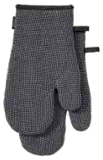 Ladelle Ofenhandschuhe 18 × 33 cm, Baumwolle/Polyester, Anthrazit, 2 Stk.