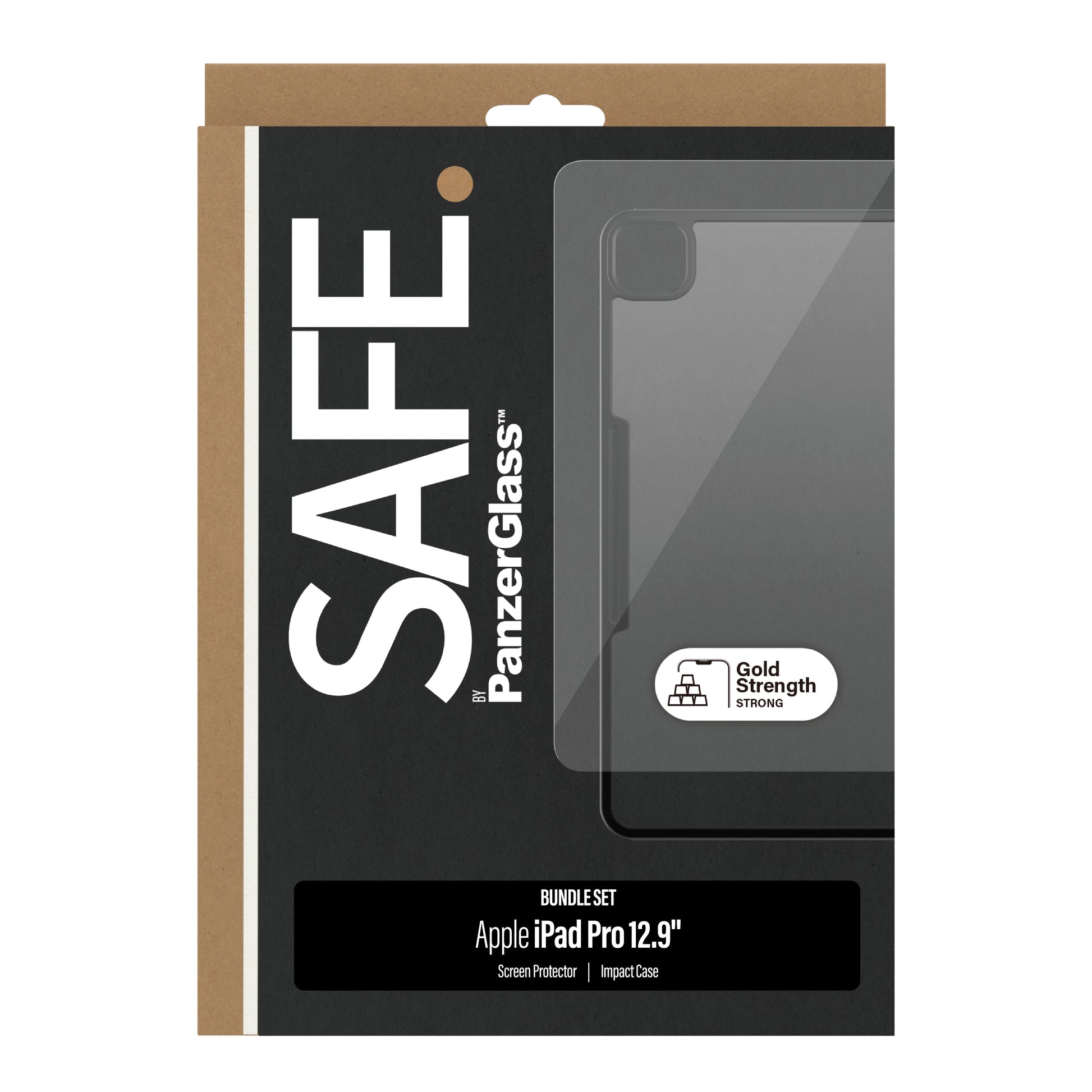 PanzerGlass SAFE. Ultra Wide Fit Displayschutzfolie – für iPad Pro 12,9" (5. Gen./2021), Gehärtetes Glas