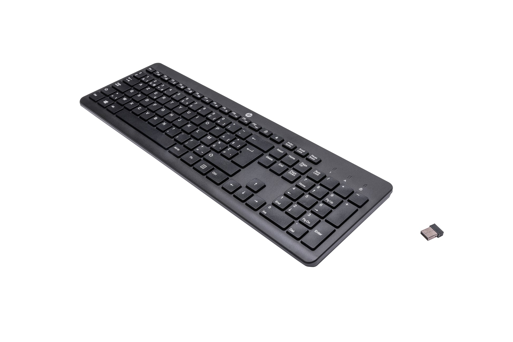 HP 230 – Tastatur – Membran – 2,4 GHz USB-A (Empfänger) – AZERTY (BE) – Schwarz