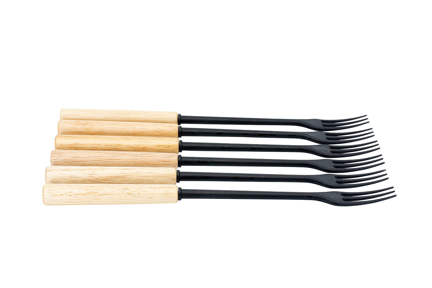 Kadastar Fonduegabel 26 cm, Bambus/Nylon, 6 Stk., Schwarz