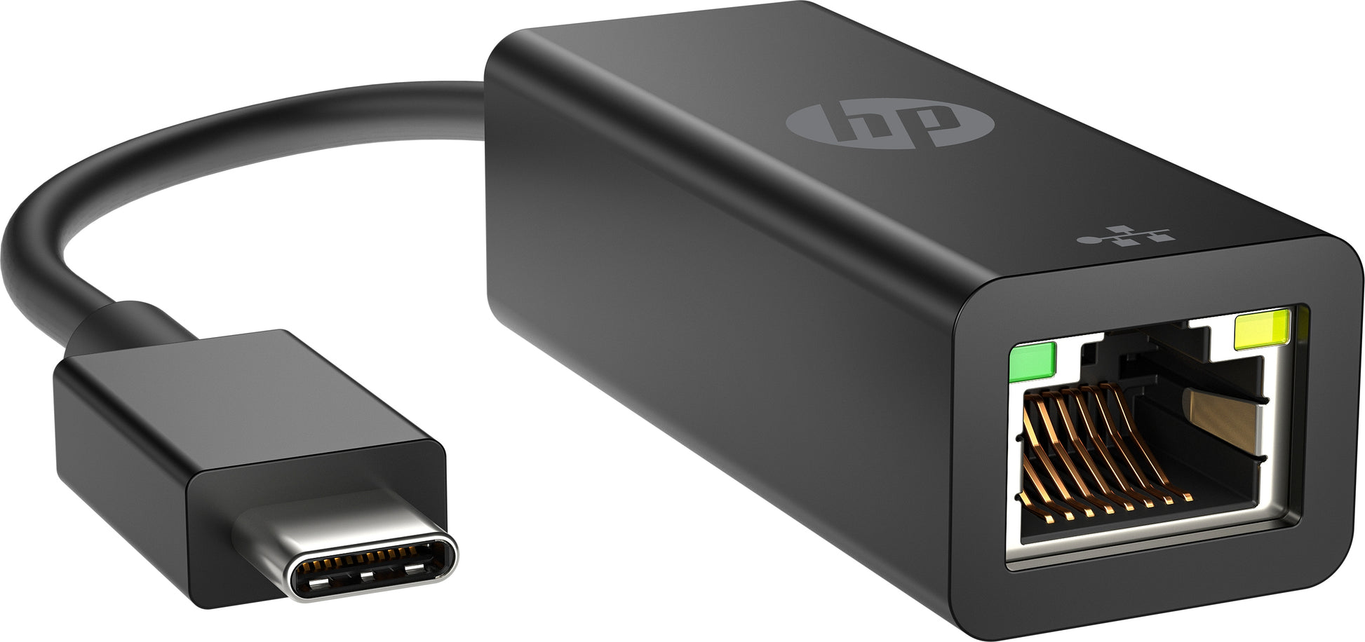 HP Netzwerkadapter USB-C zu RJ-45 – 1 Gbit/s, 0,1 m, für Windows 10/11, ChromeOS, Schwarz