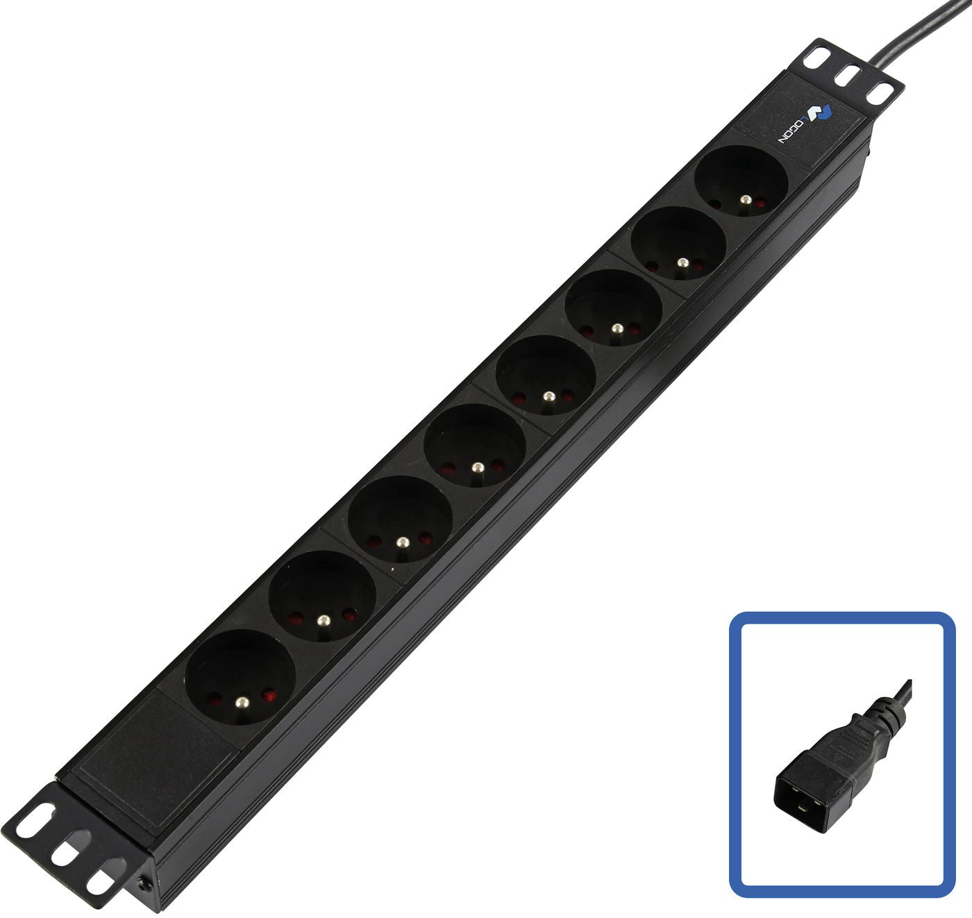 Lanview Rack-PDU 19" – 8× Ausgänge, IEC C20 Eingang