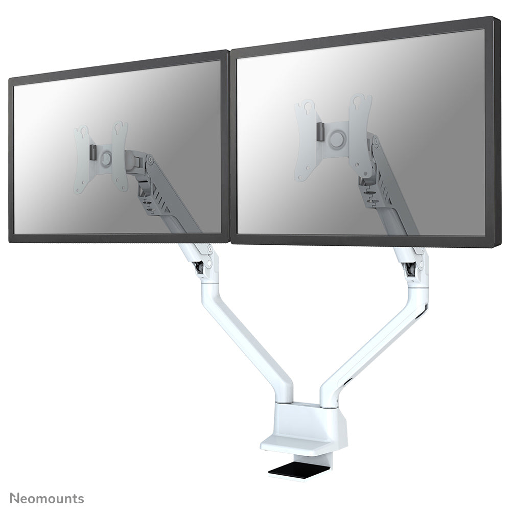 Neomounts Monitorarm, Tischklemme, Tischdurchführung, bis 32", höhenverstellbar, Gasfeder, Weiss