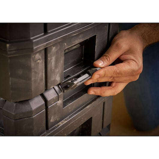 Stanley Werkzeugkasten TSTAK I, 349 × 442 × 184 mm, 14 l, Metall, Kunststoff, schwarz, mit Tragegriff