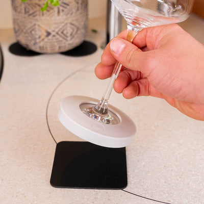 Silwy Magnet-Kondom – Silikon, Anthrazit, rutschfest, haftstarker Magnet, für Stielgläser