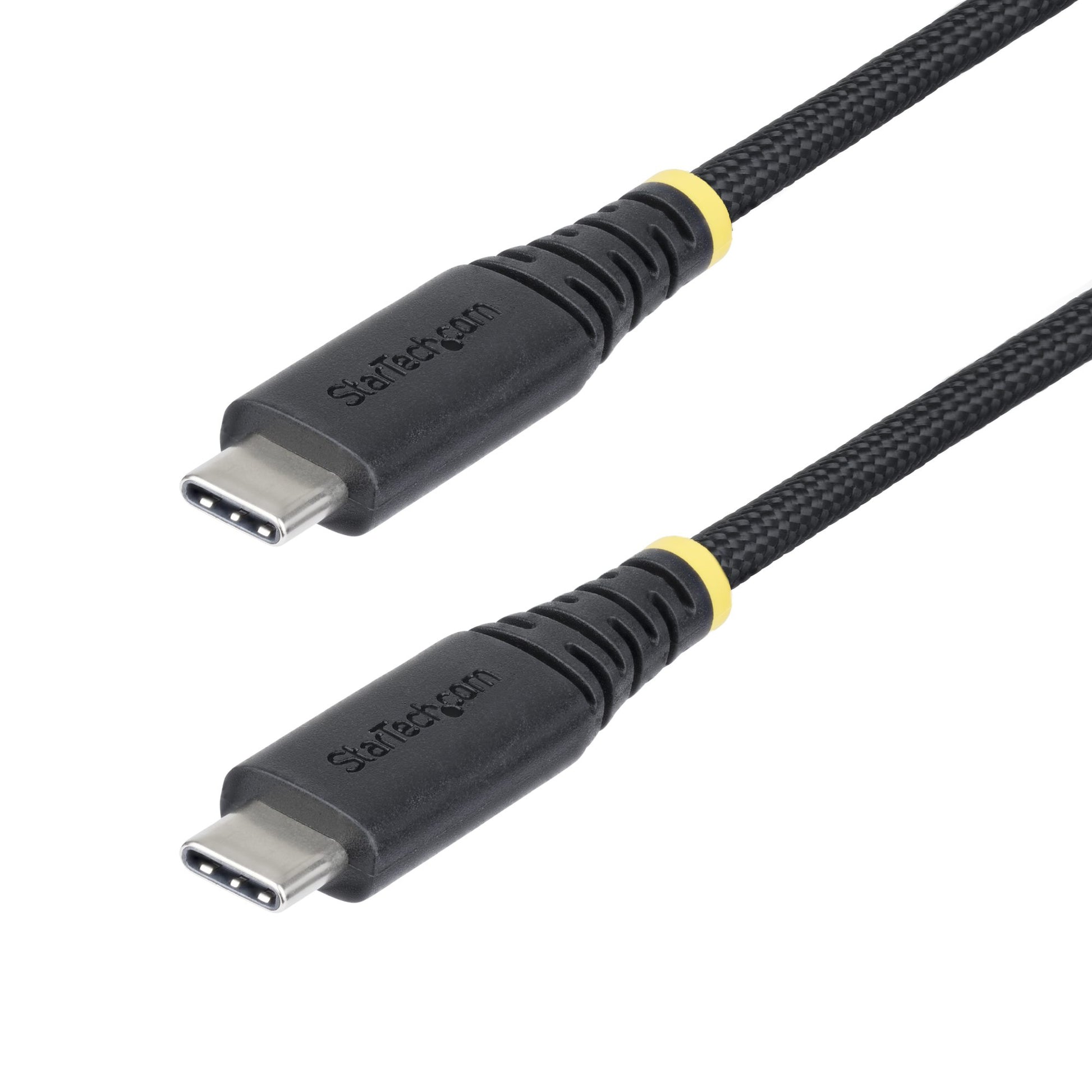 StarTech.com USB-C auf USB-C Kabel – USB 2.0 (480 Mbit/s) – 1 m – PD 240 W – Geflochten – Schwarz