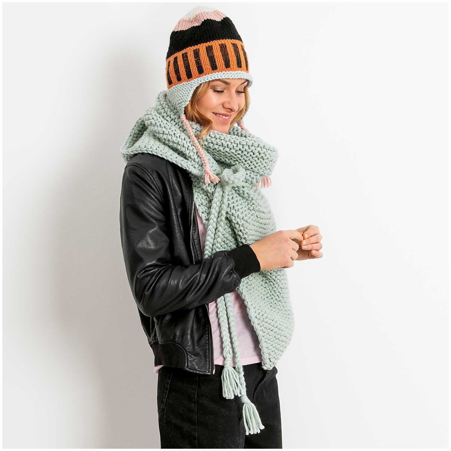 Rico Design Essentials Mega Wool Chunky Wolle Mint – 100 g, 125 m, Nadel 6 mm, 55% Schurwolle/45% Polyacryl