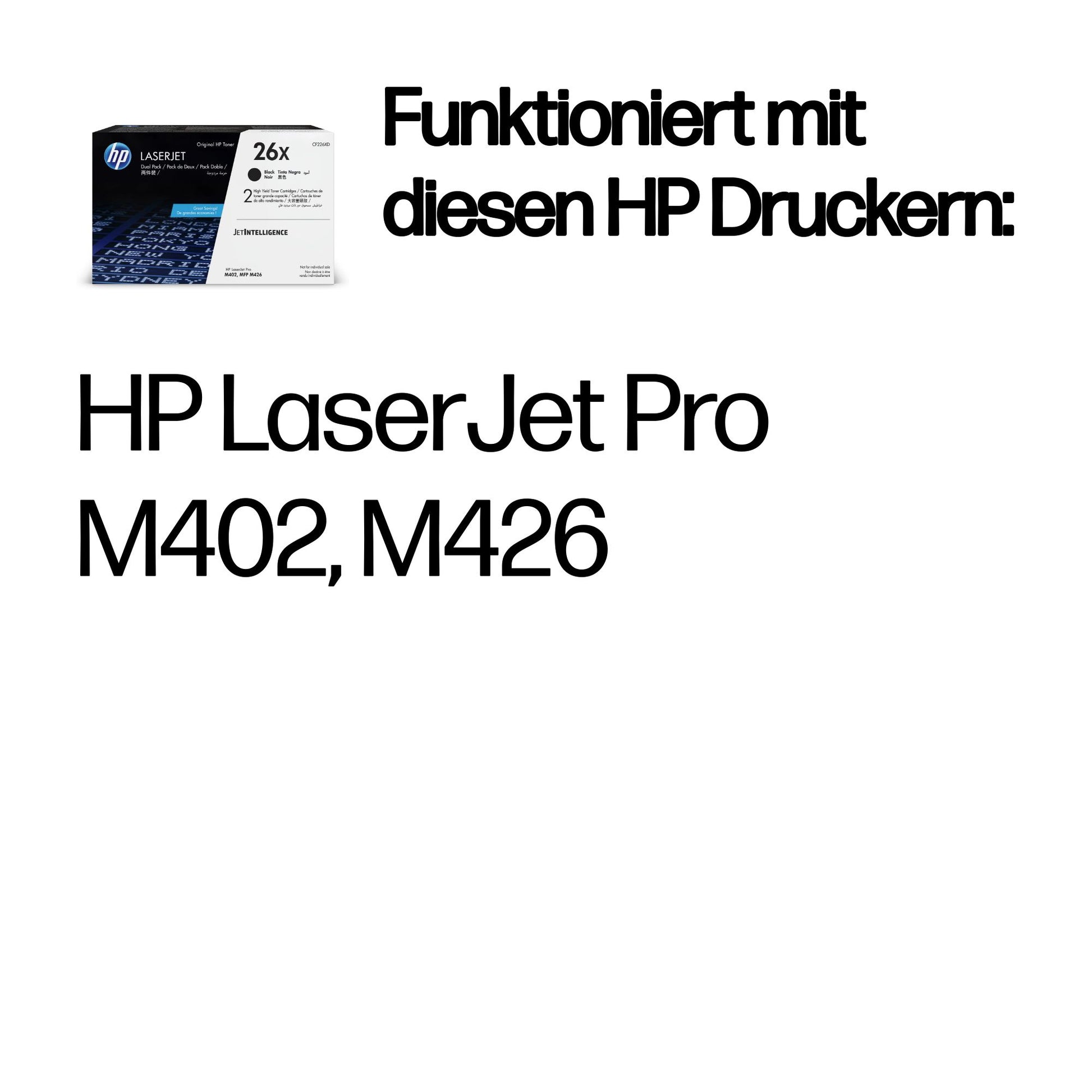 HP Toner-Multipack 26X – Schwarz, 9000 Seiten
